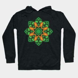 unique green and yellow ornamentation Hoodie